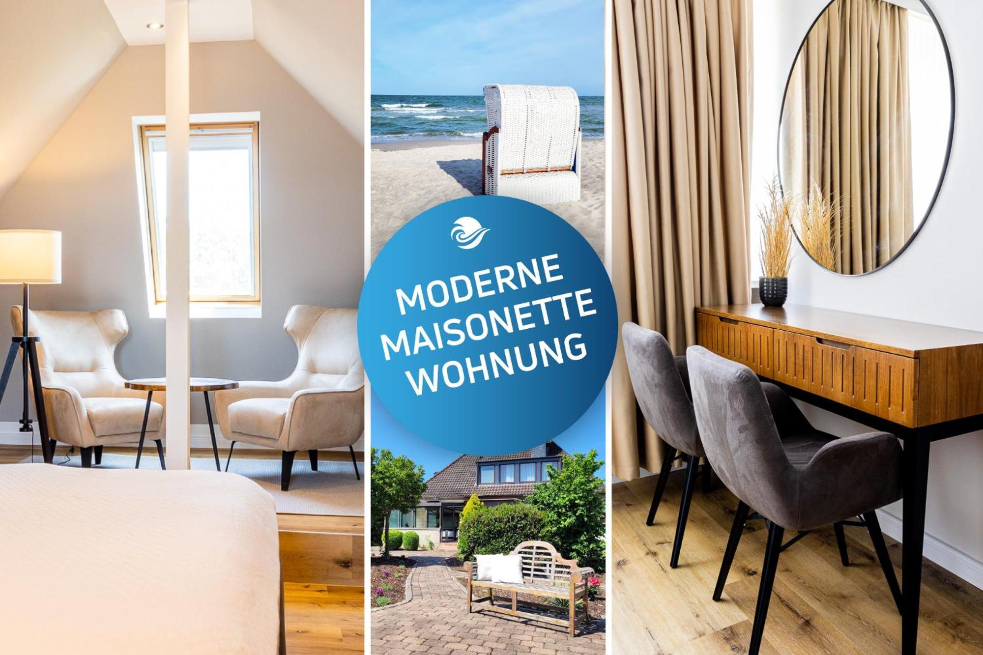 Moderne Maisonette Ferienwohnung Mit Gartenzugang, Nur 7 Gehminuten Zum Strand, Parkplatz & Fahrradunterstellplatz Scharbeutz Zewnętrze zdjęcie